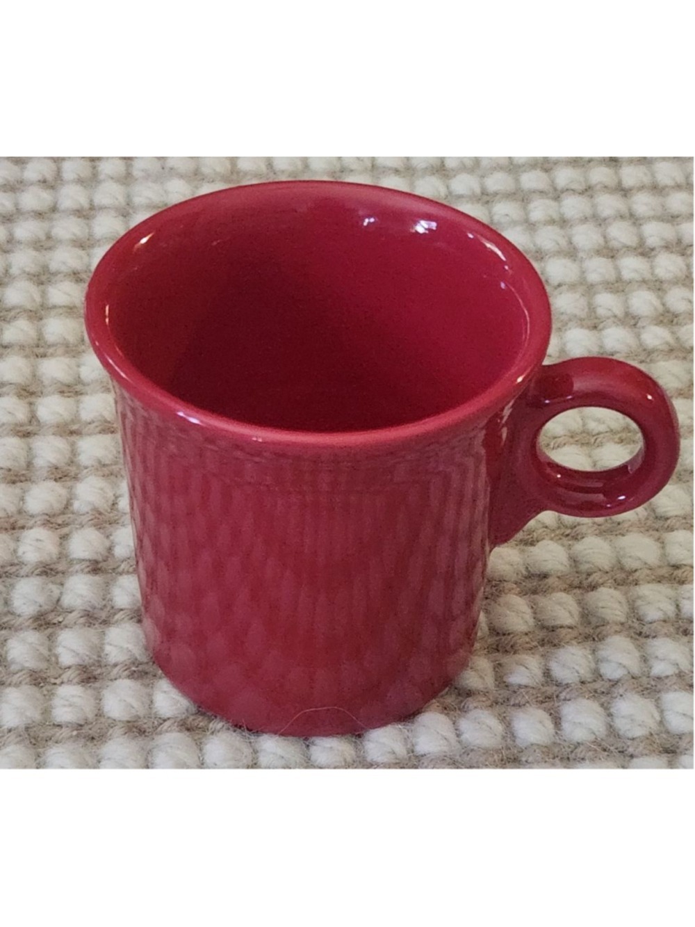 Fiestaware Scarlet Red Coffee Mug Ring Handle Homer Laughlin New No Box USA